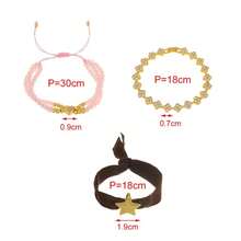 1 Peça Elegante Moda Exquisita Pulseira de Flor com Contas de Cristal de Zircônia de Estrela e Coração de Cobre, Adequada para Uso Diário, Presentes, Festas, Banquetes, Casamentos. Esta Joia Feminina de Design Lindo é um Excelente Presente, os Elementos de Coração e Flor são Perfeitos para Irmãs ou Entes Queridos, Muito Adequado para Casamentos e Férias. - Dourado - Visão 6