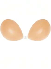 Women's Invisible Strapless Silicone Bra With Adhesive Pads, Suitable For Spaghetti Strap Dresses And Wedding Gowns, Summer Lift And Invisible Bra - Light Beige - View 11