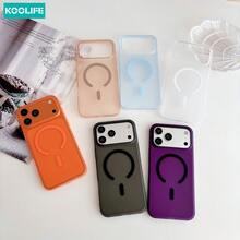 Koolife 1件装沙漠金磁吸半透明手机壳，大镜头窗口，磨砂防摔防震保护套，兼容苹果17/17pro/17promax/17Air/16/15/14/13/12/11 - 透咖 - 查看 6