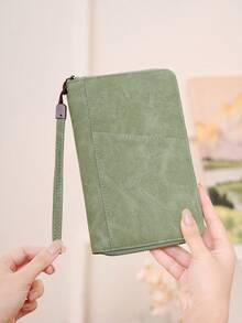 CHARM INFINITE RFID Anti-Theft Large Capacity Passport Holder, Fashionable Slim Travel Wallet, Unisex Travel Essential Gift - Green - View 4