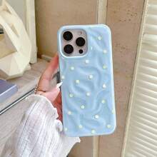 Fashionable Minimalist Cute Black & White Polka Dot Pattern Phone Case, Compatible With Apple 11 To 17 Series Including Pro Max - Meteorite Ripples - View 2
