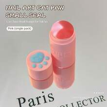 Cat Paw Nail Art Stamping Kit - Includes Cute Transparent Silicone Stamp, Stamping Plate, Cleaning Roller, Suitable For Nail Polish Transfer Printing, Nail Art DIY Tools For Beginners And Nail Salons - Multicolor - View 20