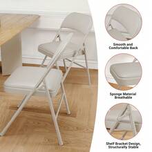Folding Chairs - BEIGE 2PCS - View 9