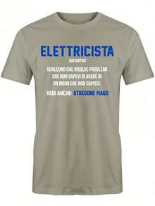 Camiseta de manga corta para hombre con divertido proverbio italiano, camiseta de verano. - Negro - Ver 8