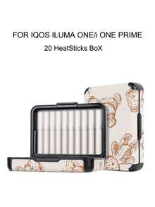 1pc IQOS ILUMA ONE PRIME Series 20-Stick Holder & Protective Case, PC+PU Hard Shell Soft Leather Dual Protection, Comfortable Grip, Anti-Crush Anti-Moisture, Portable, Fashionable Cartoon Pattern, Suitable For Business People, Men And Women, Travel Essential Accessory, Luxury Experience - BOX/Brown Bear - View 8
