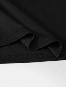 Women's Casual Short-Sleeved T-Shirt For Lounging At Home, Lightweight And Breathable Fabric, Bicycle Design Color, Ideal For Staying At Home Or Outdoor Activities, Comfortable And Durable Top For Everyday Wear - 黑色 - 查看 3