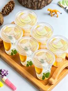 9oz Clear Plastic Dessert Cups With Solid Lids, Suitable For Ice Cream, Cake, Snacks, Fruit, Cold Drinks, Smoothies, Pudding And Salads - Multicolor - View 10
