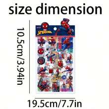 Marvel 4pcs/Set Spider Man And Avengers Stickers, Suitable For Laptops, Water Bottles, Skateboards, Guitars - Perfect For Birthday Parties, Party Decorations | Cartoon Character Stickers | Durable Stickers - Multicolor - View 1