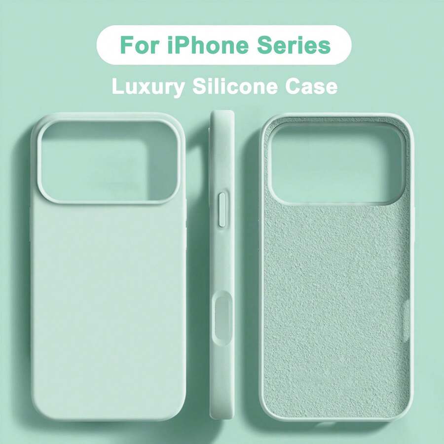 Ốp lưng bảo vệ toàn thân 3 lớp bằng silicon lỏng mềm mại cho iPhone 17, 17 Air, 17 Pro, 17 Pro Max, chống sốc, chống trầy xước, lớp lót microfiber, tương thích với iPhone 13, 11, 16 Pro Max, 15, 14 Plus, 12 Mini, XS Max, 7, 8 Plus - hạt dẻ cười - Xem 1
