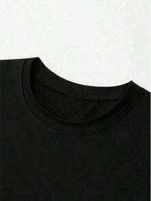 Camiseta de manga corta con cuello redondo para hombre, diseño creativo con estampado, diseño sencillo, proceso de tejido, suave y cómoda, adecuada para uso en el campus, reuniones y fiestas, uso diario, una buena elección para familiares y amigos. - Marrón Mocha - Ver 3