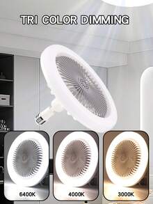 Lampu Kipas Langit-Langit Putar LED E27 dengan Kontrol Jarak Jauh - Dapat Diatur 360° - Penggunaan Rumah - 30W - Kompatibel 85-265V - Pengoperasian Tanpa Tombol - Tidak Membutuhkan Baterai - Putih - View 4