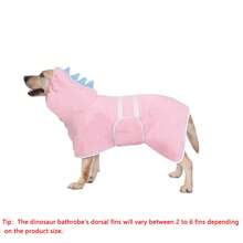 1 pieza Bata de baño con diseño de dinosaurio lindo para mascotas, de secado rápido y súper absorbente, disponible en múltiples tallas para perros pequeños, medianos y grandes, con correa ajustable, apta para uso diario en el hogar, disponible en varios colores - Multicolor - Ver 28