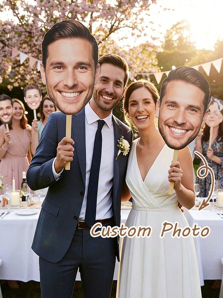 Pirulitos com Rosto Personalizado, Pôsteres de Recorte de Papel com Rosto Personalizado, Decorações para Despedida de Solteiro/Solteira, Pirulitos Gigantes, Pirulitos com Rosto Personalizado, Decorações Personalizadas para Despedida de Solteiro/Solteira, Recortes de Papel Gigantes com Rosto, Acessórios para Chá de Panela, Leques com Rosto Personalizado, Pirulitos com Rosto Personalizado, Pirulitos Gigantes, Decorações Divertidas para Despedida de Solteiro/Solteira, Pirulitos Gigantes para Festa de Aniversário - Multicolorido - View 1