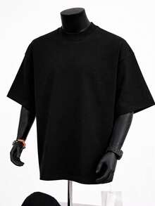 Camiseta Oversize Vintage con Diseño de Sol y Luna Bohemios - Camisetas Holgadas 100% Lavadas al Ácido para Mujer y Hombre, Diseño Gráfico con Elementos Florales, Nueva Edición, Perfecta para Uso Casual de Verano - Negro - Ver 2
