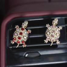 1/2/4pcs New Cute Rhinestone Turtle Car Air Vent Clip Decor, Fits Various Car AC Vents, Funny Lucky Turtle Decor Clip, Suitable As Gift - New Version Of Turtle - View 15