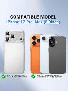 1pc - Shiny Diamond Silver Camera Lens Protector For IPhone 17 Pro Max/17 Pro. Made Of 9H Tempered Glass, Embedded With Sparkling Rhinestones, Aluminum Alloy Back Cover Design, Slim Camera Lens Protector, Full Coverage, Easy Installation, Shatterproof And Scratch-Resistant, Minimalist And Fashionable, Multi-Functional Phone Accessory, Can Be Used With Phone Cases, A Fashionable Camera Lens Protector That Combines Protection And Aesthetics. - Silver - View 6