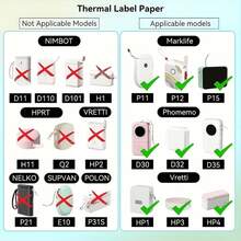 3 cuộn giấy in nhãn nhiệt laser màu bạc mới, có thể in được, tương thích với máy in nhãn D30, D32, D35, P11, P12, P15, thích hợp cho gia đình, văn phòng, doanh nghiệp. - Xem 6