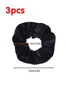 5pcs Velvet Hair Ties With Hidden Zipper Pocket, Multi-Functional Elastic Hair Rings With Secret Compartment, Portable Storage Hair Accessories For Money Keys Small Items, Ideal For Travel Workout Daily Use - Multicolor - View 10