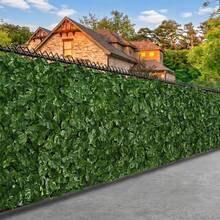 1 Roll Artificial Evergreen Ivy Privacy Screen, UV-Resistant Artificial Green Leaf Fence Panels, Suitable For Outdoor Garden Decor, Indoor Decor, Aesthetic Room Decor, Garden Decor, Home Decor, House Decor - Multicolor - View 2