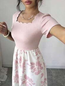 Vestido maxi elegante, exquisito y lujoso de mujer para la primavera/verano 2026 - Rosa Pálido - Ver 6