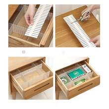 8/4/1pc Adjustable Drawer Divider Plastic Partition, Free Combination Drawer Storage, Cuttable Drawer Organizer, For Home Storage Organization - Multicolor - View 3