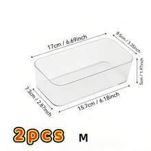 Caja de almacenamiento con 10/8/7/6/5/2/1 cajones, caja de almacenamiento de accesorios para el cabello, caja de almacenamiento de joyas y cosméticos, material de plástico PET transparente, organizador multifuncional para diversos artículos, caja de almacenamiento de herramientas, peines, espejos, etc. - transparente - Ver 23