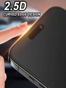 Matte Privacy Ceramic Screen Protector, Smooth Matte Surface, Clear Display, Waterproof And Shockproof, Compatible With Phone Cases, Privacy Protection Phone Accessory, Suitable For Daily Office Use, Compatible With 17 Pro Max/17 Pro/17 Air/17e/16 Pro Max/16 Plus/16/15 Pro Max/15 Pro/15 Plus/15/14/13/12/11. - Black - View 6