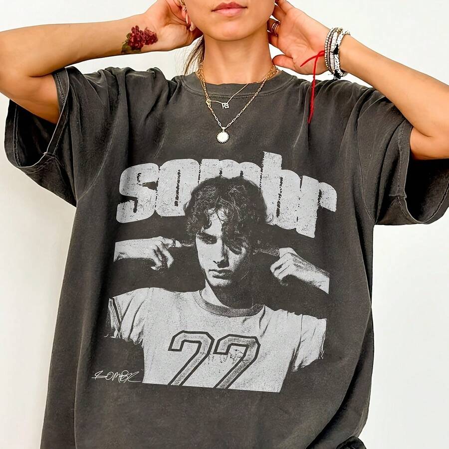 Sombr Tour Music Vintage Shirt - Black - View 1