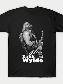 Camiseta unisex Zakk Wylde Guitar Genius para hombre y mujer, suave y agradable al tacto, una prenda básica de estilo casual urbano adecuada para todas las estaciones, versátil para cualquier época del año, asequible para el uso diario y un regalo perfecto para fans y amigos. Ideal para fiestas y uso diario, perfecta para vacaciones y momentos de ocio, excelente para fiestas y vacaciones en familia. - Negro - Ver 1