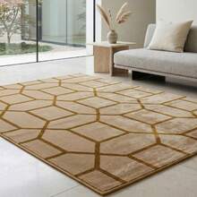 Casa Laura Enxovais Soft Flannel Rug In Modern Prints 2.00 X 1.50 - Various Colors - PLAZA BEIGE - Ver 4