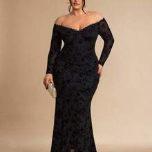 Plus Size Women Party Dress, Autumn/Winter,Sexy Dress,Dresses For Ladies,Formal Dress Plus Size,Curves Women Clothing,Wedding Guest Dress ,Summer,Elegant Dresses For Party,Graduation ,Vacation,Birthday Party Dress,Cocktail Party Dress,Casual,Plus  Size  Formal,Elegant - Negro - Ver 4
