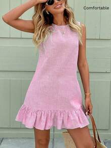 Women Midi Dresses - Pink - View 1