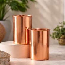 CINEYO 1 cái/2 cái/4 cái Cốc Moscow Mule làm thủ công làm quà tặng - Cốc hình trụ bằng đồng, bề mặt nhẵn không tay cầm, hoàn thiện đánh bóng, hoàn hảo cho cocktail, phù hợp cho Giáng sinh, Halloween, Lễ Phục sinh, Ngày lễ Tình nhân, Oktoberfest và nhiều dịp khác, có thể dùng làm ly bia, ly rượu, tách cà phê, ly shot, thiết yếu cho các bữa tiệc và kỷ niệm sinh nhật, cũng là món quà tuyệt vời cho Ngày của Cha - Nhiều màu - Xem 2