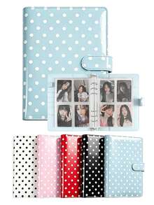 1 Set Album Foto A5 dengan 25 Lembar Kartu Foto 4 Slot, Pengikat 6 Ring, Sampul Kulit PU, Album Koleksi yang Cocok untuk Penggunaan di Rumah dan Kantor, Sempurna untuk Mengatur Foto Keluarga - MultiWarna - View 2