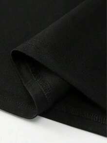 Fashionable Short-Sleeved Women's Leisure Sports Shirt, 2D Patterned, Stretchy And Comfortable, Suitable For Sports, Travel, And Casual Daily Wear - Conventional Round Neck Version, Knitted Fabric, Patterned T-Shirt, Comfortable Shirt, Fashionable Printed Women's Short-Sleeved Shirt - 黑色 - 查看 3