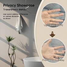 1pc Water Cube Magnetic Shower Curtain, Asymmetrical Pattern + Magnetic Weighted Bottom For Draping Effect, Easy Installation With Included Hooks - 3D Water Cube Magnet - View 5