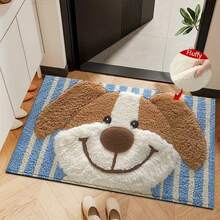 1 buah Karpet Kamar Mandi Mikrofiber Motif Anjing Garis Vertikal Biru dan Putih, Anti Selip dan Sangat Lembut, Keset, Alas Penyerap Air Kamar Mandi, Dapat Dicuci dengan Mesin, Berbulu Pendek, Lapisan Belakang TPR, Kain Rajut, Untuk Kamar Mandi, Kamar Tidur, Dapur, Lorong Masuk, Penggunaan Dalam & Luar Ruangan, Aksesoris & Dekorasi Kamar Mandi, Hadiah Rumah Baru yang Sempurna. - Blue and White - View 4