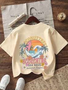 3-Piece Tween Girl Set - Printed T-Shirt, Soft And Comfortable Fabric, Suitable For Outdoor Sports, Daily Wear, Street Style, Campus Style, Fashionable For Girls In Spring And Summer, Versatile Casual Top - Pink - View 4