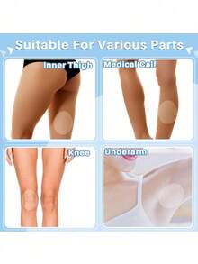 5-50pcs Invisible Thigh Anti-Chafing Patches, Thigh Anti-Chafing Stickers, Transparent Invisible Anti-Chafing Thigh Patches, Invisible Anti-Chafing Thigh Patches, Waterproof Patches, Invisible Thigh Patches, Waterproof, Comfortable Daily Wear, Waterproof Beauty Enhancement Patches, And Comfortable, Suitable For Daily Wear And Special Occasions Summer Cooling, Beach, Travel - Multicolor - View 9