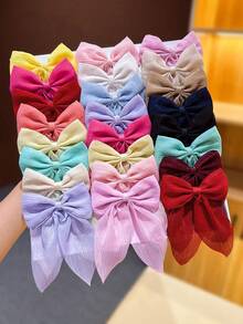 8/16pcs Random Color Hair Clips, Sweet Style Girls Hair Accessories, Suitable For Daily Use, Gifts For Others, Gifts For Girls, Casual Wear, Outings, All Occasions, Party Favors, Things Girls Like, Girls Hair Clips, Girls Accessories, Holiday Essentials, Girls Stuff, Girls Cute Trinkets, Y2k Accessories - Multicolor - View 2