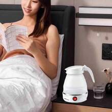 SOKANY 09089 Folding Electric Kettle, 600W Power, 600ml Capacity, 304 Stainless Steel, Silicone Material, Freely Expandable And Foldable, Lightweight And Portable, Perfect For Travel, Business Trips, Dorm Use - White - View 6
