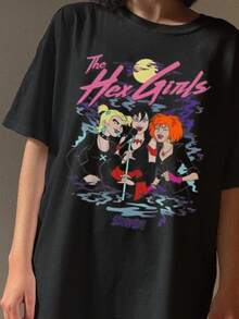 The Hex Girls T-Shirt: Vintage Y2K Unisex Graphic Teeblusas para mujer playeras de mujer vestidos casuales para mujer y2k playeras deportivas para mujer verano camisetas ropa de mujer Fashion Perfect For Daily - Negro - Ver 1