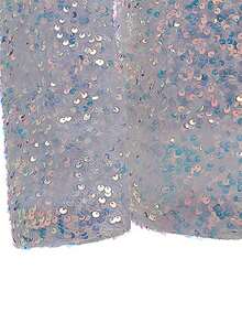 Men's Shiny Sequin Blazer, Single-Button Shawl Collar Tuxedo Jacket For Prom, Wedding, Stage Performance And Party - White - View 6