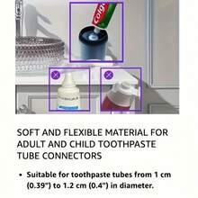 1pc Toothpaste Squeezer Space-Saving Toothpaste Dispenser Toothbrush Holder Wall-Mounted No-Drill Detachable Easy Installation Easy To Clean - A - View 8