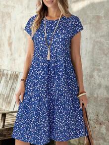 Vestidos de verano para mujer, vestidos vintage para mujer, vestidos de verano para mujer, vestidos de verano para mujer, vestidos midi para mujer - azul real - Ver 7