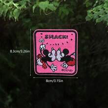 5pcs Embroidered Mouse Patches, Embroidery Appliques, Party Favors, Cute Cartoon Patches, Embroidered Cloth Stickers, Sewing Accessories For Clothing, Bags, Shoes, Hats, Curtains, Phone Cases, DIY Handmade Cartoon Embroidery Decorative Patches - Multicolor - View 5