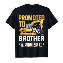 Promovido a Gran Hermano y ¡Está disfrutando de ello! Camiseta de Construcción para Hermanos - Negro - Ver 6