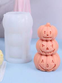 1pc Halloween Evil Pumpkin DIY Silicone Mold - White - View 2