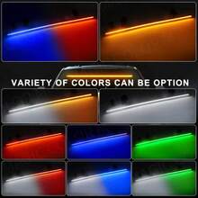 96 LED Strobe Lights For Emergency Flash Warning Lamp Windshield Bar 3030 Beads Red Blue Amber White Green Car Light Assembly - Rojo Azul - Ver 3