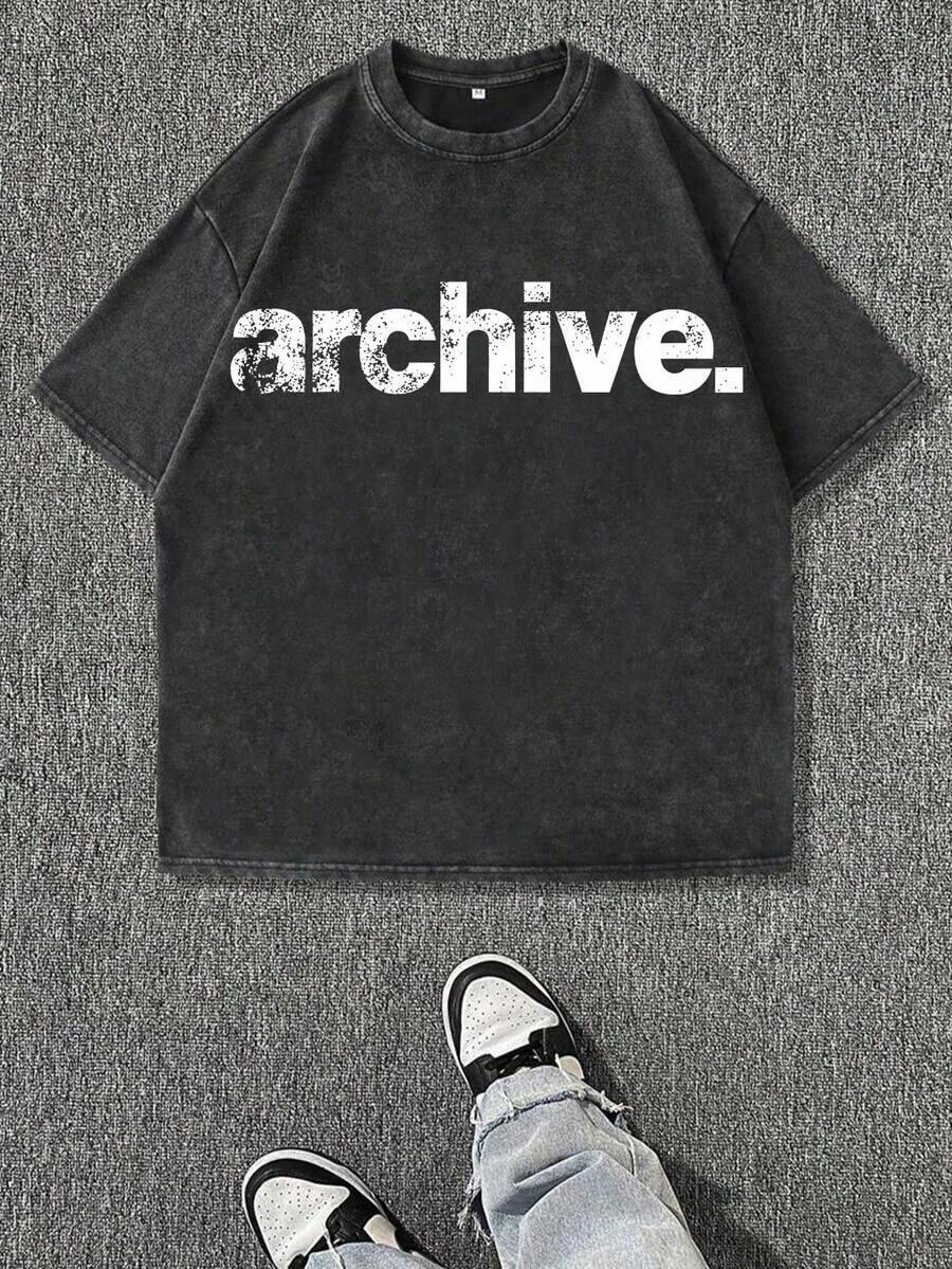 1 Piece Of Men's Casual Short-Sleeve Crew Neck T-Shirt, 100% Cotton, Ideal For Summer Vacations, Fun Graphic Tees, Y2K Streetwear Style, Gifts For Boyfriend And Husband. 210g 100% Cotton, Designs Are Printed. Unisex. - 黑色 1120QQ1 - 查看 1